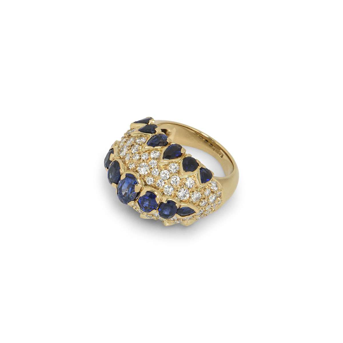 Yellow Gold Sapphire and Diamond Dress Ring